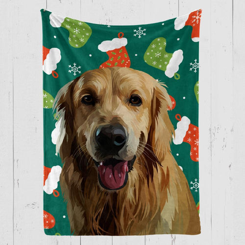 Woofy Christmas Custom Dog Blanket