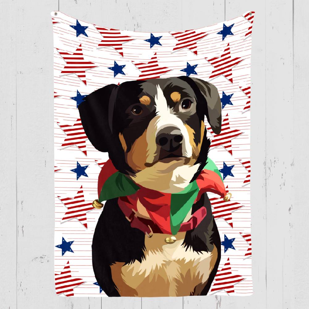 4th of July Custom Pet Blanket Online 