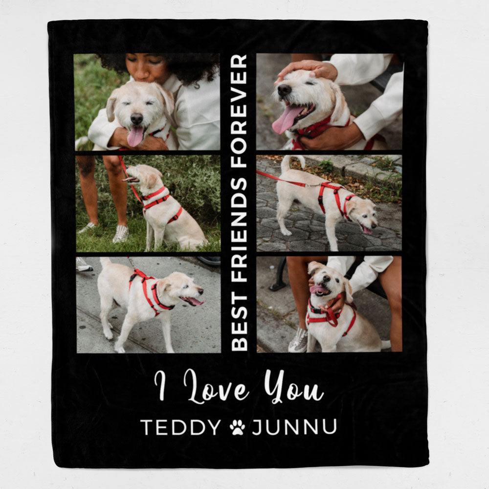Best Friends Forever Custom Pet Photo Blanket
