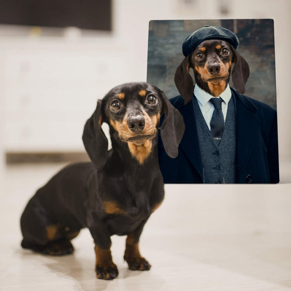 Dash Dog In Suit- Custom Pet Portrait Online