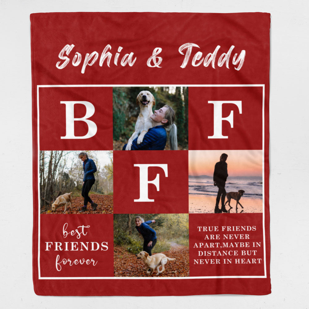 Stylish BFF Custom Pet Photo Blanket