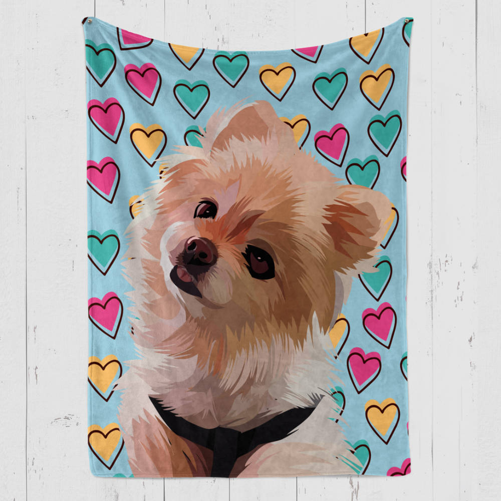 Custom Clipart Dog Blanket, Custom Clipart, Upload Photo, T368