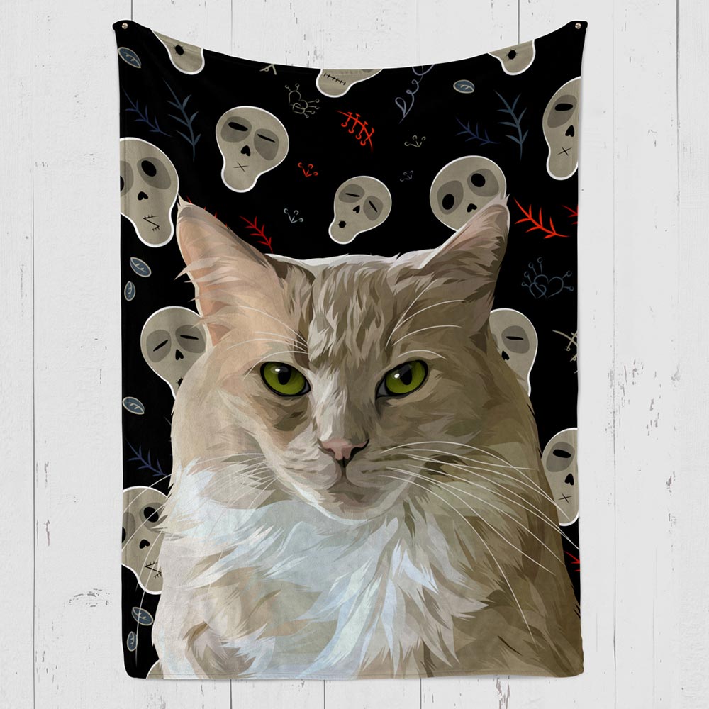 Halloween Custom Cat Blanket