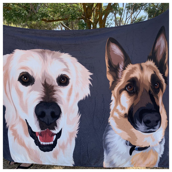 Custom Personalized Dog Blankets